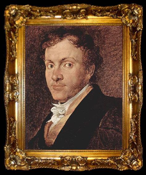framed  Francesco Hayez Portrat des Giuseppe Roberti., ta009-2